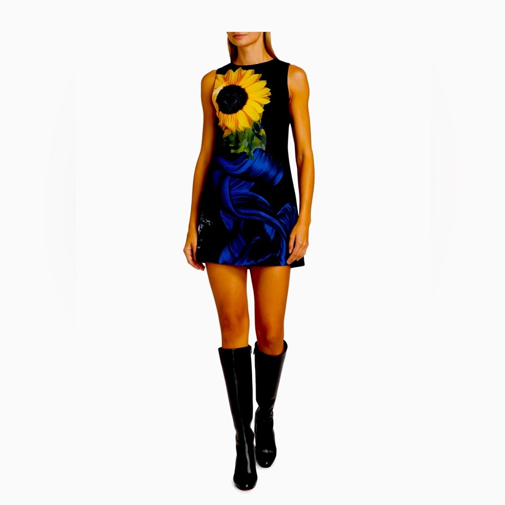 Alice and Olivia Clyde sleeveless A-line mini dress